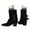 Black, variant on UngA Sexy Boots for Women Women's Cowboy Boots Mid Calf Cowgirl Embroidered Western Chunky Heel Pull On Knee High Boots Black,5.5
