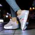 thumbnail image 3 of Cyiecw Roller Shoes Girls Boys Sneakers with Wheels Roller Skate Shoes USB Charging with LED Light Up Footwear Skates for Beginner Trainers Kids Lightweight Breatheable Shoe, 3 of 5