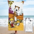 thumbnail image 1 of Toalla de playa Calvin and Hobbes, suave, de secado rápido, resistente a la arena, para natación, piscina, yoga, gimnasio, camping, toallas de baño ligeras, regalo para niños, niñas, niños y adultos,, 1 of 8