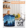 thumbnail image 4 of Black Wolf Night Stand Mixer Dust Cover with Storage Pocket & Handles, Abstract Forest Silhouette Starry Fits All Tilt Head & Bowl Lift Kitchen Appliance Cover Organizer Bag Accessories, 4.5-5 Quart, 4 of 6