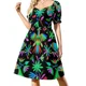 thumbnail image 1 of Vestido Otomí Negro de Manga Corta Vestidos de mujer vestido de verano de mujer, 1 of 7