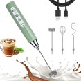 thumbnail image 1 of WANGQ Milk Frother Wand for Coffee, Frother Handheld Rechargeable Electric Whisk with 3 Heads 3 Speeds Drink Mixer Coffee Frother Foam Maker For Latte, Cappuccino, Hot Chocolate, Egg, 1 of 6