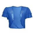 thumbnail image 5 of Hueihxs Women Fashion Solid Short Sleeve Cropped Open Front Chiffon Cardigan, 5 of 5