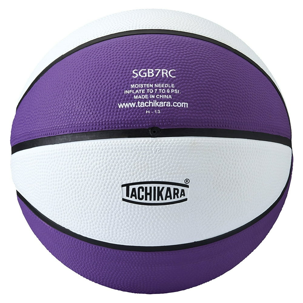 Colored Regulation Size BasketBall, PurpleWhite, Tachikara SGB7RC