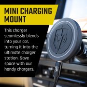 Mob Armor Flex Magnetic Wireless Charger - Magnet Phone Charger for Car - Power Up Charge on Magnet Car - Phone Wireless Charging - Andriod & iPhone Charging Station Car - Truck Accessories.