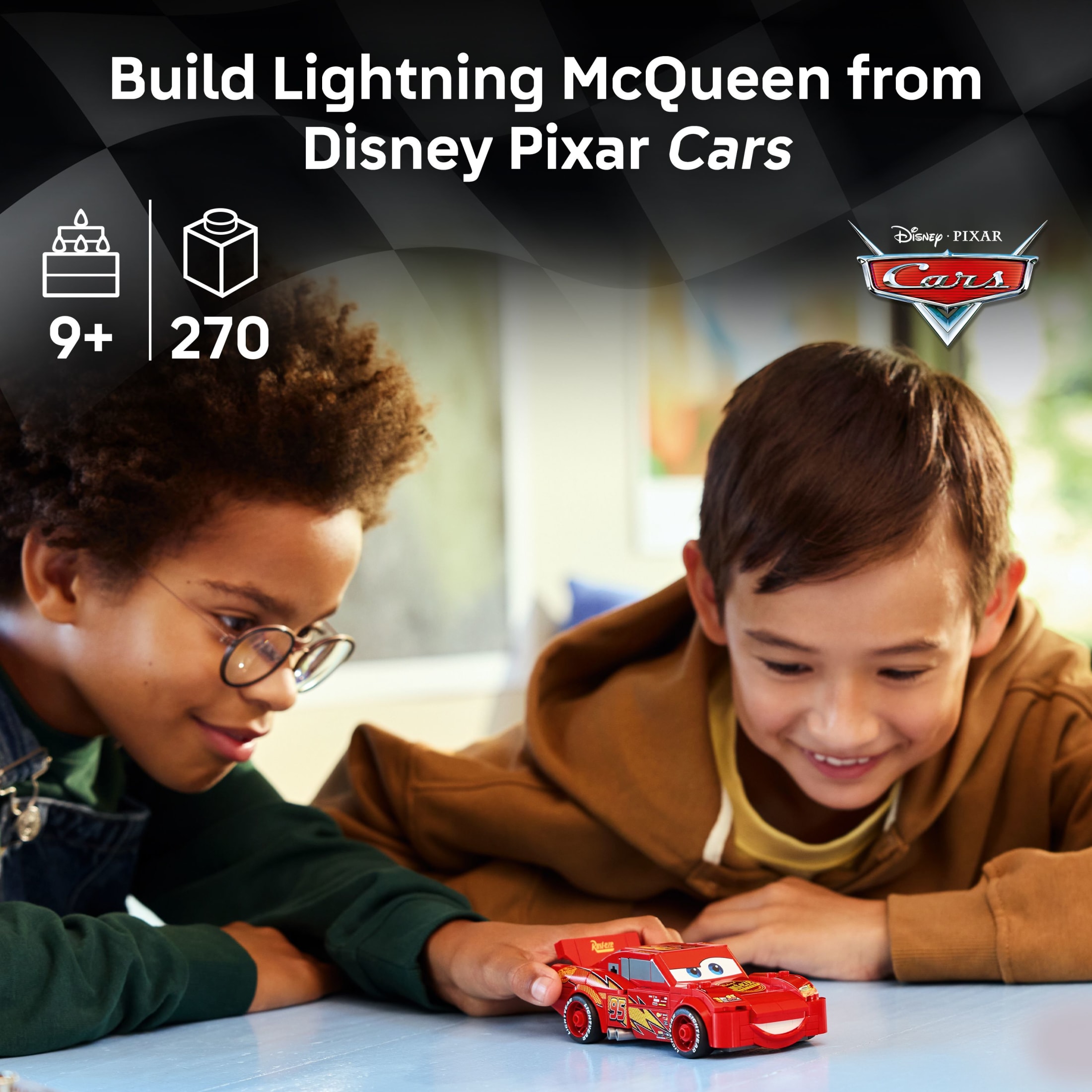 LEGO Speed Champions Rayo McQueen - Juguete de construcción para niños y niñas, de 9 años en adelante - Regalo de cumpleaños de auto de carreras para niños - Juguete de Disney Pixar Cars - 77255 3