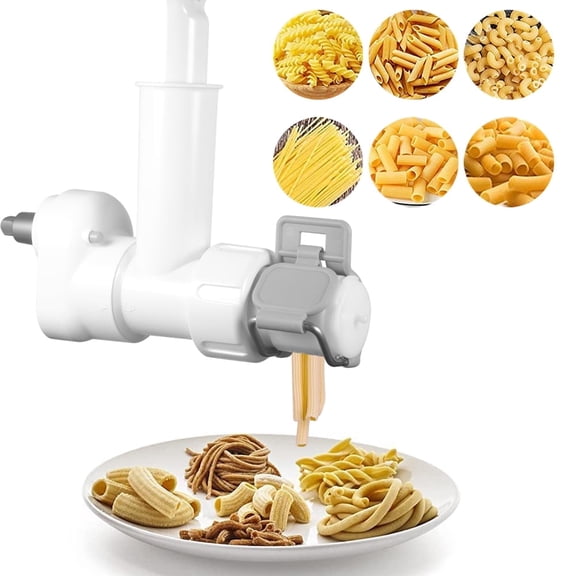 KingFurt Pasta attachment for Kitchenaid with 6 Different Shapes of Pasta Outlet, Durable