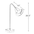 thumbnail image 7 of Resenkos 20.5" Modern LED Desk Lamp with Crystal Decoration,with Clear Cord and Switch,Gold, 7 of 7