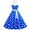 Blue, variant on Mikilon Women's Vintage 1950s Cocktail Party Dress, Retro Pinup Wedding Guest Halter Swing Dress