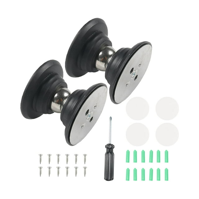 Tope de puerta para RV, 2 piezas, resistente, para mantener la , montaje en suelo y pared, Tope de puerta para negro