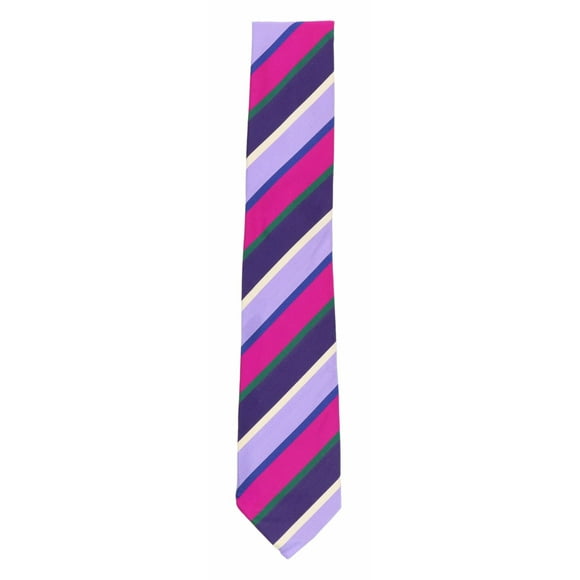 Altea Men's Purple / Pink Blue Green Multi Diagonal Stripe Necktie - One Size