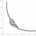 thumbnail image 5 of Stainless Steel Brushed & Polished Angel Wing With 1.25In Ext. Bracelet Made In China -Jewelry By Sweet Pea, 5 of 8