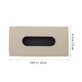thumbnail image 2 of unbranded 1Ud Caja Porta Pañuelos Para De Auto En Cuero Sintético Beige Con Apertura Amplia Y Fijación Segura, 2 of 6