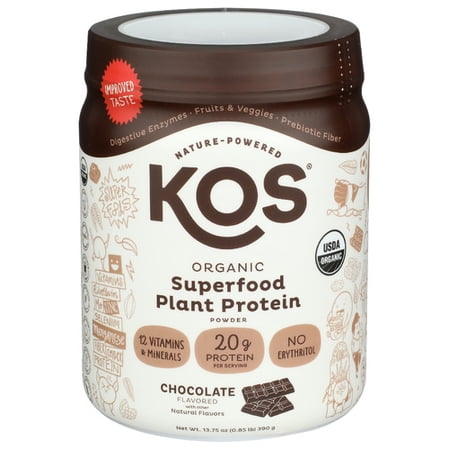 (Pack Of 2) Kos Protein Plant Powder Chocolate Organic 13.75 Oz