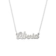 thumbnail image 1 of MyNameNecklace - Personalized Unisex Classic Name Necklace for Woman - Custom Cursive Nameplate - Made of 925 Silver Custom Any Name with 16'' + 2" Chain, 1 of 5