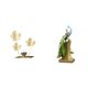 thumbnail image 1 of Estatua de con flores y hojas de metal. Figura decorativa de escritorio. Escultura de hierro y resina con base estable. Ideal para sala de e, 1 of 8