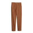 thumbnail image 3 of Pantalones de traje para hombre color caqui, pantalones ajustados con diseño trenzado para hombre, ropa marrón de primavera, sastrería, licra, vestido, clásico, novedad en el diseñador, 3 of 5