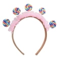 thumbnail image 4 of UJNDER Women's Playful Candy Hairband for Amusement Park Themed Adjustable Elastic Hair Accessory Kids Headbands,01_Pink,One Size, 4 of 5
