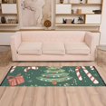 thumbnail image 2 of Yayeee Runner Rug for Bedroom 2'x6' Machine Washable Hallway Non Slip Mat, Brown Christmas Gingerbread, 2 of 8