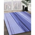 thumbnail image 3 of Ahgly Company Tapis d'Intérieur Lavable en Machine Rectangle Transitionnel Jeans Bleu, 2 Pieds x 5 Pieds, 3 of 7