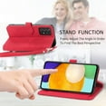 thumbnail image 3 of Dteck Case for Samsung Galaxy A52 5G,Magnetic Leather 7 Card Slots Zipper Wallet Case Shockproof Rubber Kickstand Cover with Wrist Strap, Red, 3 of 7