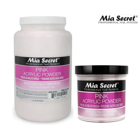Mia Secret Acrylic Powder PINK 5 lbs/80 oz and 4 oz - Combo Pack