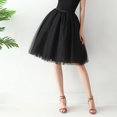 thumbnail image 4 of VUPSGEZ Womens Large Costume Tulle Skirt Tutu Underskirt Short Ball Gown Ballet Dance Dress Evening Dress Occasion (Black,One Size), 4 of 8