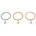 thumbnail image 2 of Juego de 3 pulseras de aleación elástica en 3 colores para parejas con dijes de palomitas de maíz, 2 of 8