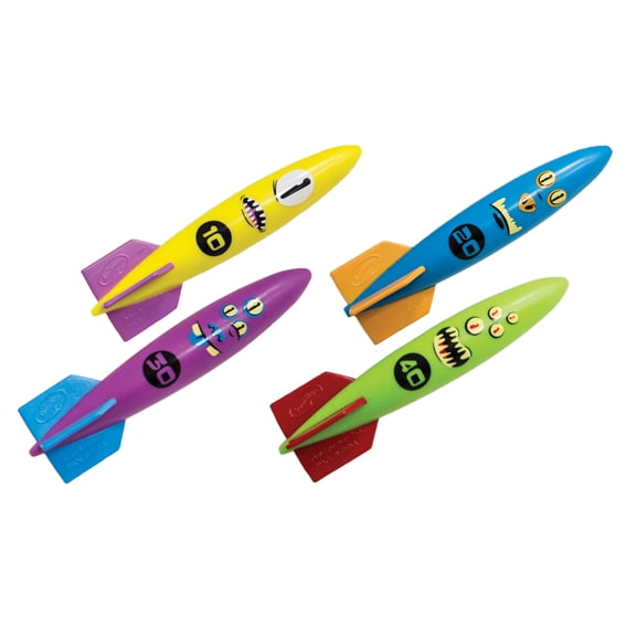 Swimways Toypedo Bandits Water Toys, Pack of 4 Diving Toys