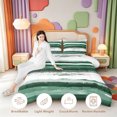 thumbnail image 3 of Erosebridal Contemporary Geometric Lines King Size Comforter Sets,Minimalist Striped Comforters King Size,Reversible,3-Piece,1 Comforter and 2 Pillowcases, 3 of 7