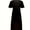Black, variant on Women's Summer Long Dresses Casual Short Sleeve Split Beach Maxi Dress with Pockets
