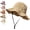 C, variant on Women's Crochet Bucket Hat with Flower Accent, Wide Brim Hat, Lightweight and Adjustable(E)