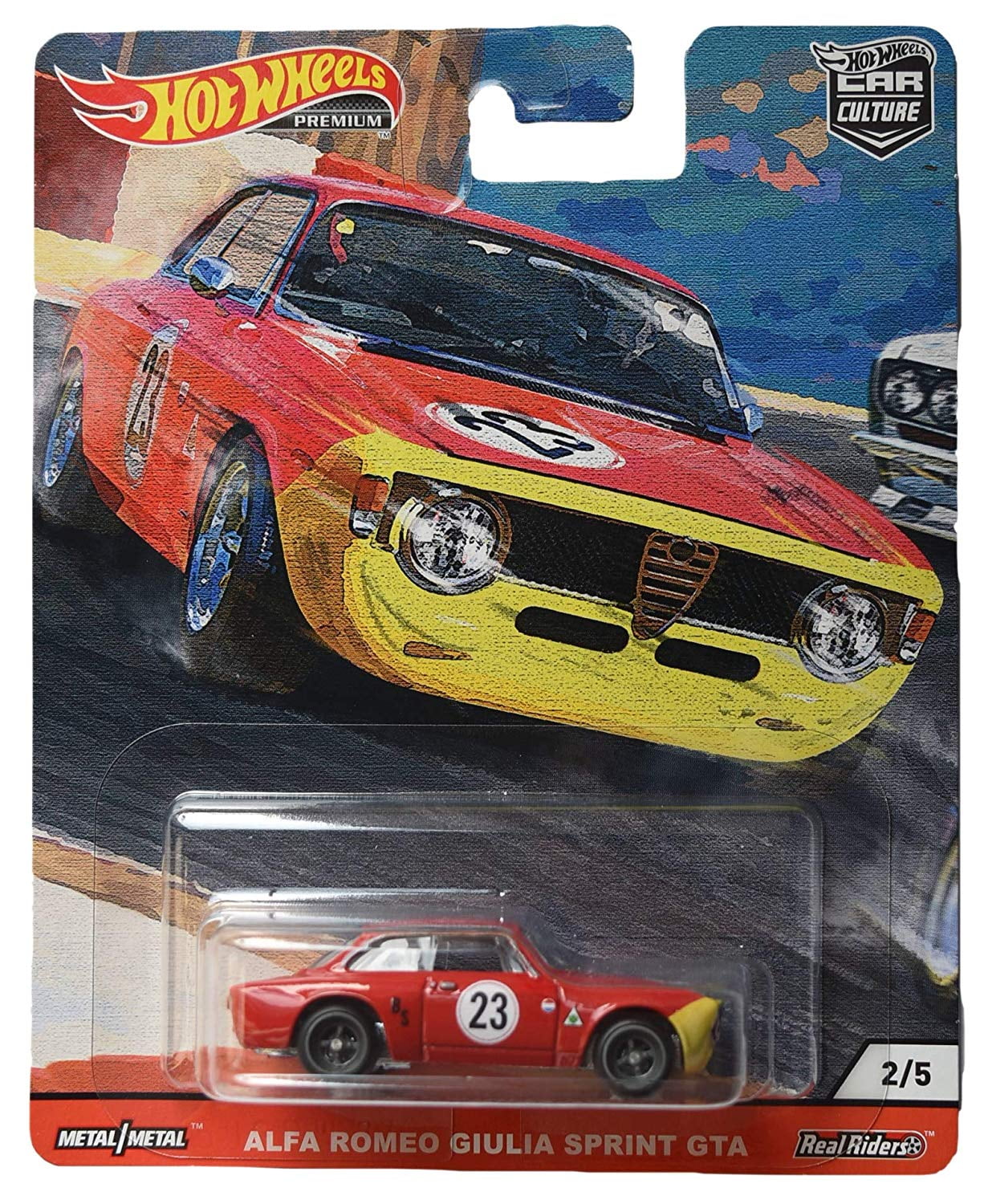Diecast Car Hot Wheels Alfa Romeo Giulia Sprint GTA 2/5 Red Toys