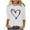 Style -G White, variant on Women's 3/4 Length Sleeve Shirts Valentine's Day Crew Neck Tunics Cute Heart Print Tees Lightweight Fashion Tunic Tops Casual Trendy T-Shirt Lover Gift Holiday Outfits for Women