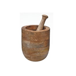 Madeco Mortier avec pilon en granit sur socle eois noyer 14,5 cm