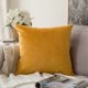 thumbnail image 5 of Juego de 2 fundas de cojín decorativas de terciopelo, funda de almohada para sofá, decoración súper suave, hogar, sala de estar, dormitorio, sofá, amarillo, naranja Ormromra QH-1020, 5 of 8