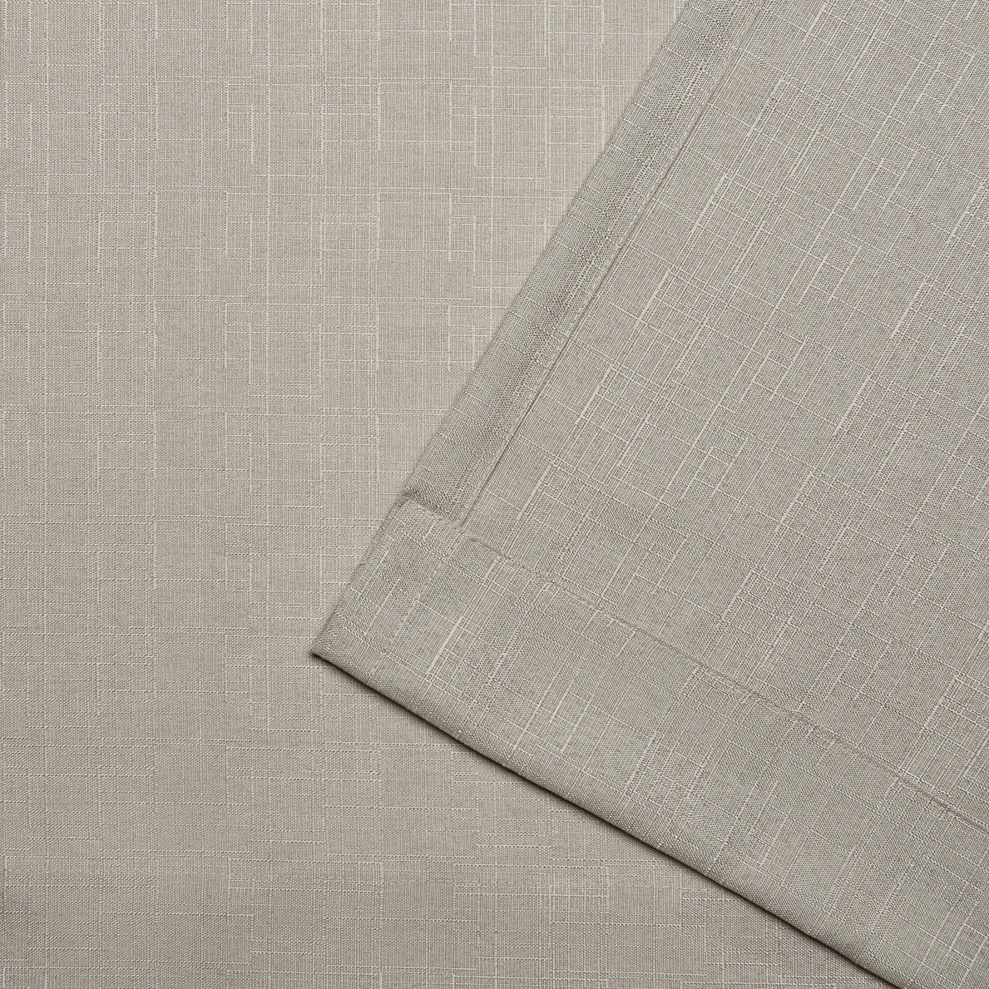 Exclusive Home Loha Linen Braided Tab Top Curtain Panel Pair, 54"x84", Beige