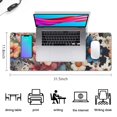 thumbnail image 5 of Long Mouse Pads for Desk,Pioneer Flower Floral Print Pattern Desk Mats on Top Of Desks, Desk Mouse Pad Extra Large with 3mm Non-Slip Base and Stitched Edge for Gaming,Office,Work,Home 31.5"x11.8", 5 of 6