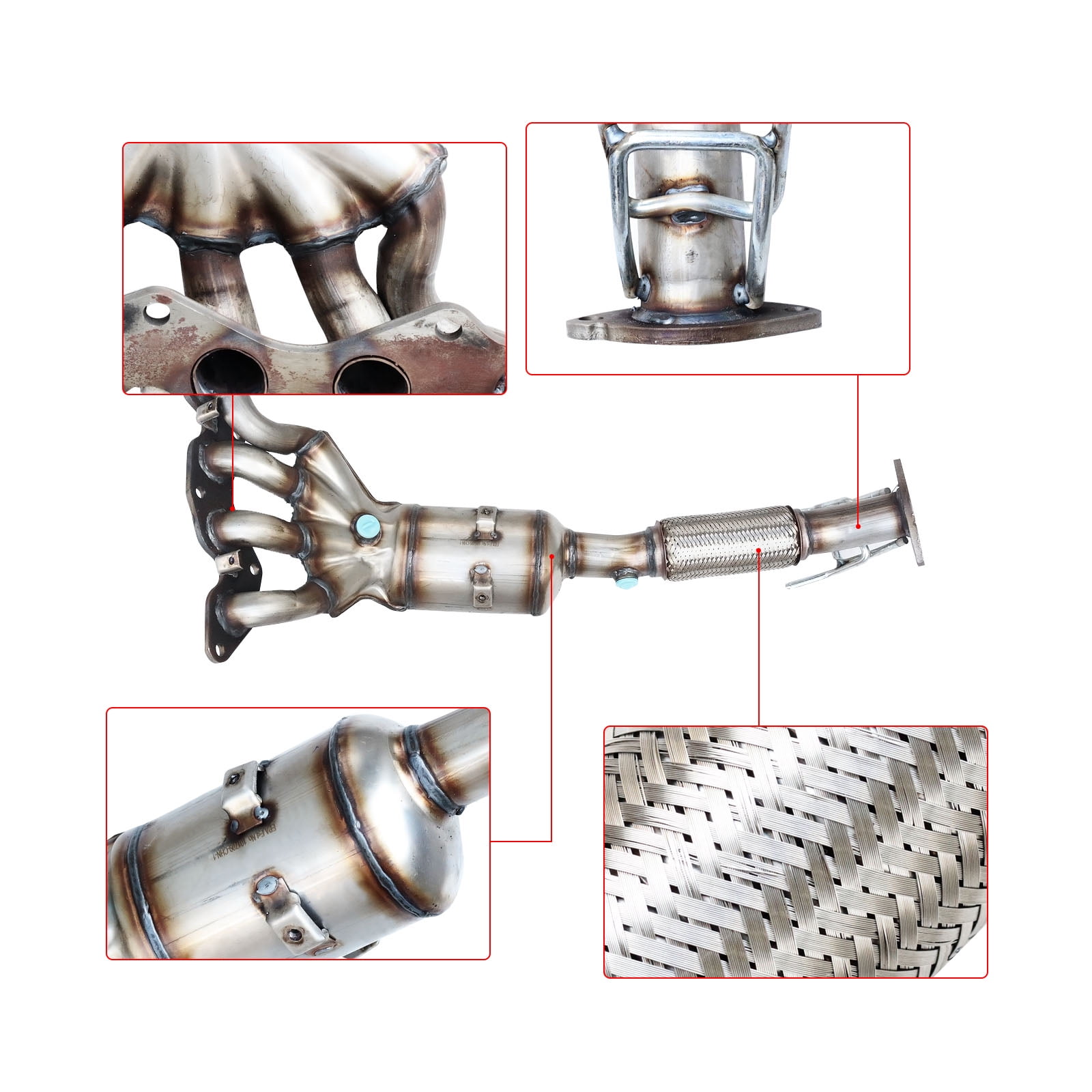 NINTE Catalytic Converter for 2012-2018 Ford Focus 2.0L EPA Exhaust Manifold w/gasket