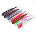 thumbnail image 6 of HENGJIA Pack of 7 Large Top Water Popper 4.96in/5.75oz Artificial Saltwater Lure 3D Eyes with Treble Hooks and Ring for Saltwater Offshore, Surf Fishing Striped Bass, 6 of 13