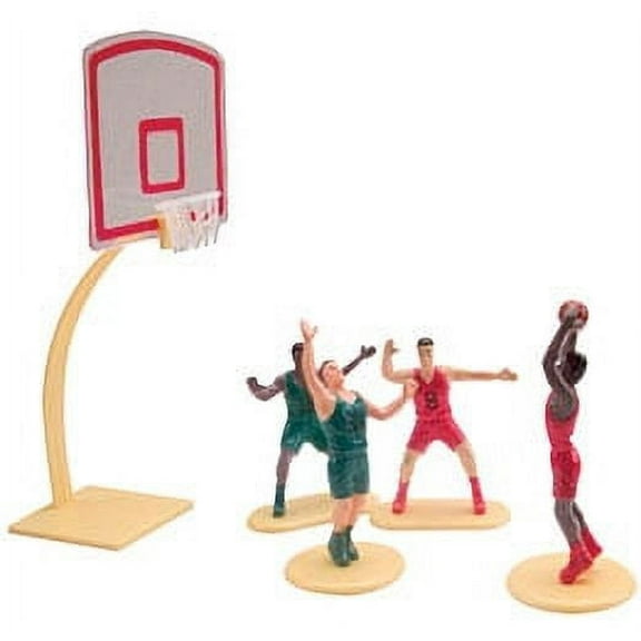 Basketball Classic 5 pc Set Cake Adornments 1 set'