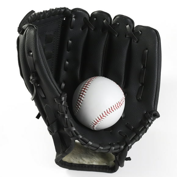 Baseball Glove Left Hand Softball Mitt Outdoor Sports Training Glove For Youth Adult Kids black (Size M)