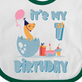 thumbnail image 4 of Inktastic Hatching Dinosaur 1st Birthday Boys or Girls Baby Bib, 4 of 4