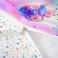 thumbnail image 4 of meiyoeat Flower Butterfly J Initial Rainbow Bedding, Watercolor Galaxy Stars Duvet Cover Full for Girls, Colorful Star Reversible, 3pcs, 1 Duvet Cover and 2 Pillowcases, 4 of 6
