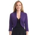 thumbnail image 2 of Gupgi Women Shrug Cardigan Open Front Solid Color Bolero Jacket Cropped Coat, 2 of 7