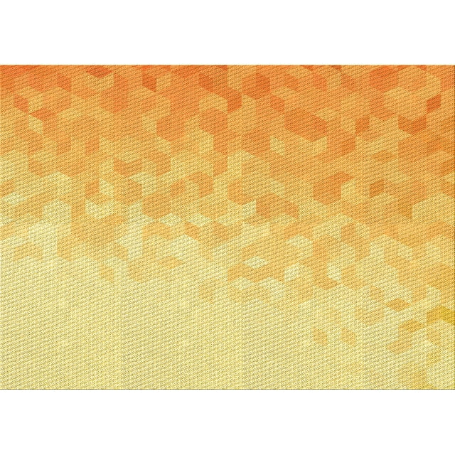 Ahgly Company Tapis d'Intérieur Lavables en Machine, Rectangle de Transition Chromé Or Jaune, 8' x 10'