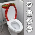 thumbnail image 3 of HELLHERO Stylish Gifts 2 Piece Set Bathroom Seat Covers, Elastic Edge Polyester Fabric Toilet Seat Covers & Reusable, Stays in Place, Easy to Install, 3 of 5