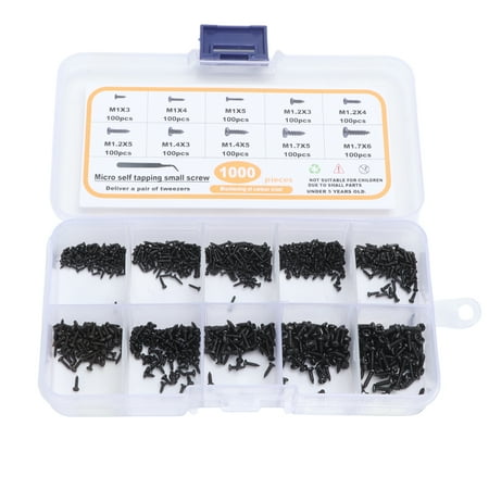 

Self Tapping Small Screws Pan Head Watch Screws Good Grip Carbon Steel Replacement 1000Pcs For Glasses Clock Toy