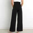thumbnail image 5 of XFLWAM Wide Leg Pants for Women High Waist Dressy Bow Tie Pant Work Business Casual Trousers with Pockets Black XXL, 5 of 7