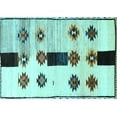 thumbnail image 1 of Ahgly Company Indoor Rectangle Southwestern Light Blue Country Area Rugs, 6' x 9', 1 of 4